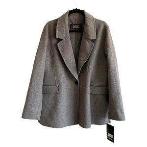 BADGLEY MISCHKA Grey Double Face Wool Blazer Jacket XL